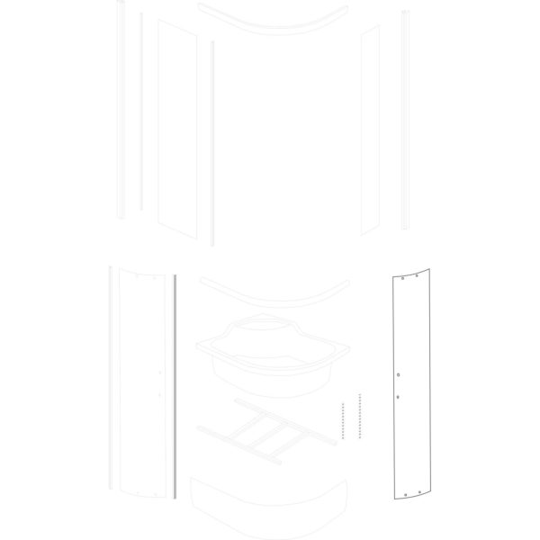 mała szyba drzwiowa Azalia 100x80/120x80 TR
