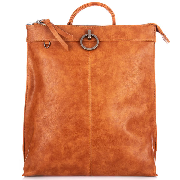 brązowy elegancki plecak damski ze skóry ekologicznej Jennifer Jones