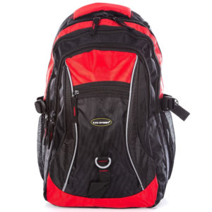 czarno czerwony plecak szkolny Bag Street