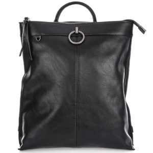 czarny elegancki plecak damski ze skóry ekologicznej Jennifer Jones