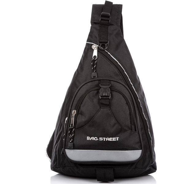czarny plecak sportowy na jedno ramię Bag Street