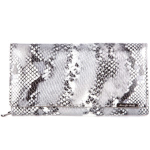 srebrny duży poziomy portfel damski Jennifer Jones