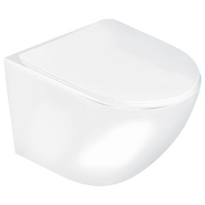 Miska WC podwieszana Delos z deską (biały połysk)